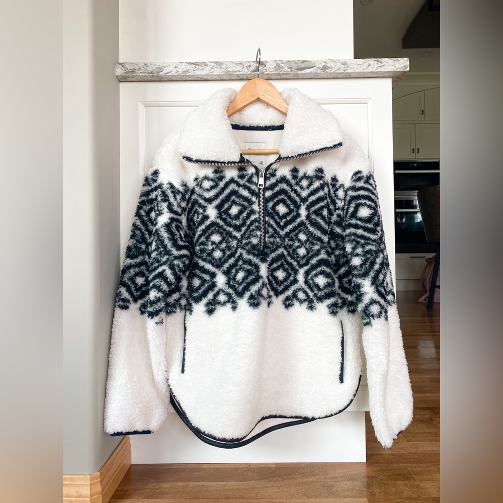 ABERCROMBIE & FITCH Drama Collar Half-Zip Sweatshirt Size XS NWT